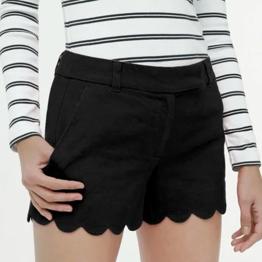 J Crew Scallop Hem Shorts Size 4